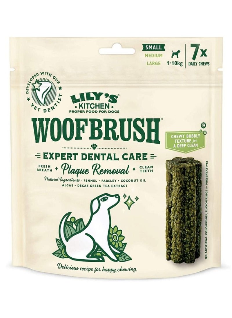 Lily's Kitchen Woofbrush Dental Dog Treats for Small 1-10kg Dogs Pack of 7  - Image 1