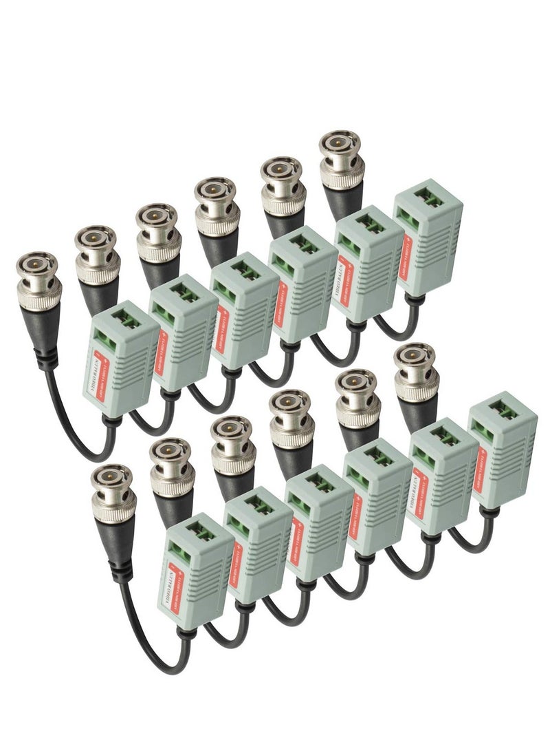 كاست ويف 6 PAIRS (12 Pcs) Mini CCTV BNC Video Balun Transceiver Cable BNC Video Baluns transceiver Passive - Image 1