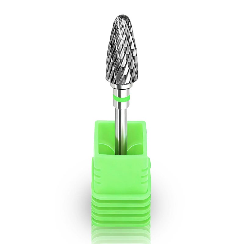 Fantexy 3/32" Carbide Nail Drill Bit - Remove Acrylic Hard Gels Quickly and Safely,Professional Cone Tungsten Drill Bits Set Nail File Acrylic for Manicure,Pedicure,Cuticle Cleaner (Coarse - C) - Image 1