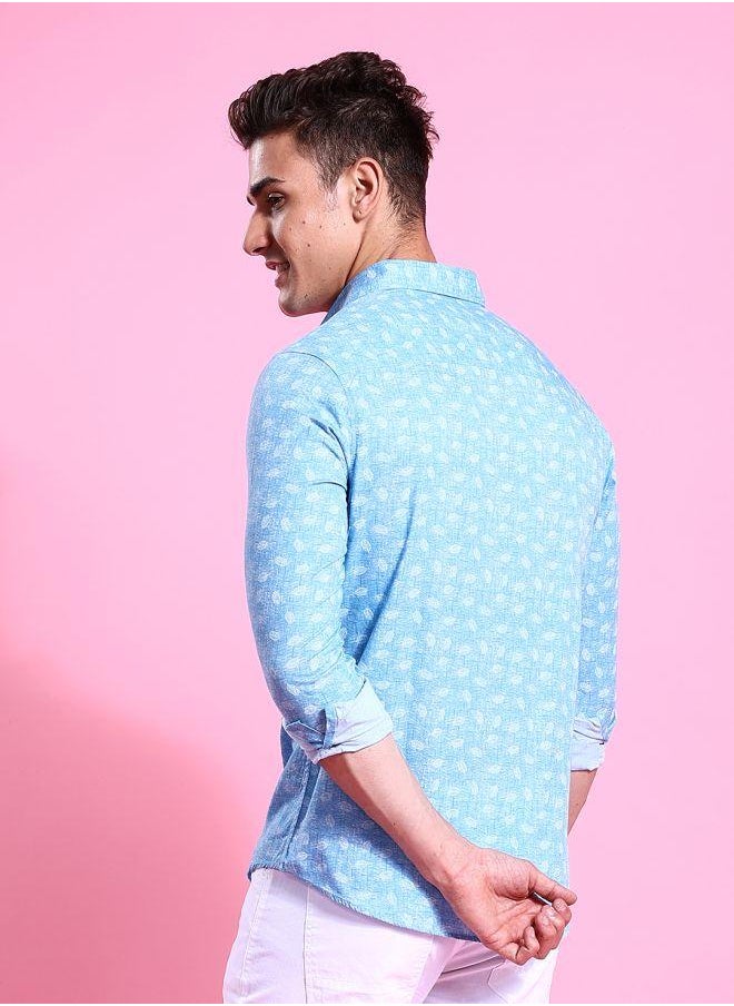 The Indian Garage Co Men Slim Fit Abstract Printed Full Sleeves Spread Collar Casual Shirt  - Image 2
