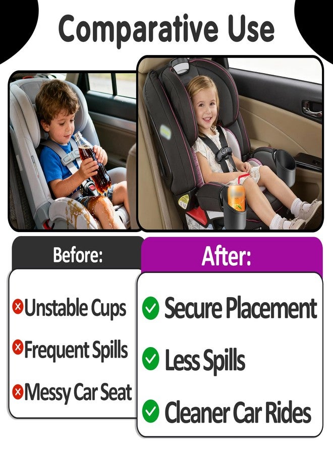 Joworthy 2 Pcs Car Seat Cup Holders Compatible with Graco 4Ever DLX, Dishwasher Safe Single Cup Holder, Durable Replacement Accessory for Toddler Car Seats, Fits Left or Right Side(Black) - Image 5