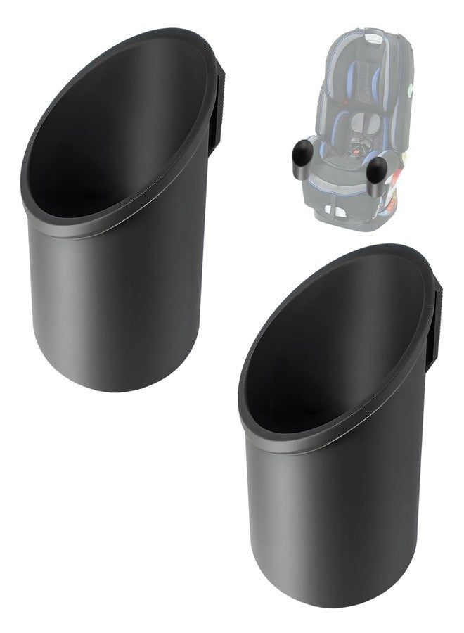Joworthy 2 Pcs Car Seat Cup Holders Compatible with Graco 4Ever DLX, Dishwasher Safe Single Cup Holder, Durable Replacement Accessory for Toddler Car Seats, Fits Left or Right Side(Black) - Image 1
