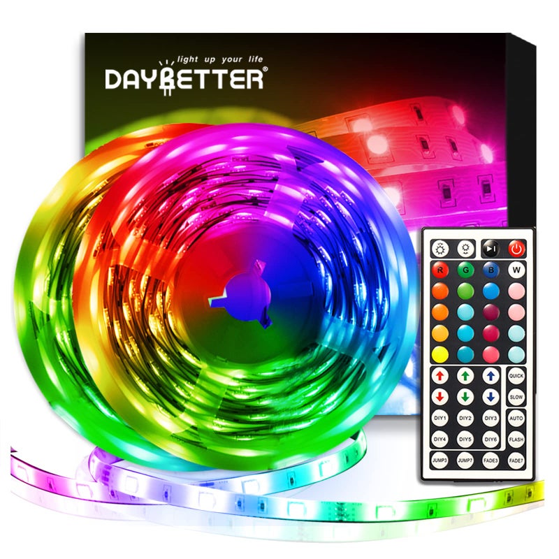 DAYBETTER Led Strip Lights 32.8ft Kit with Remote and Power Supply Color Changing - Image 1