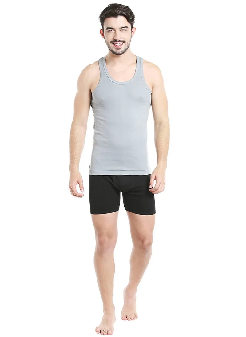 BYC MEN'S COTTON VEST (PACK OF 3) - GREY