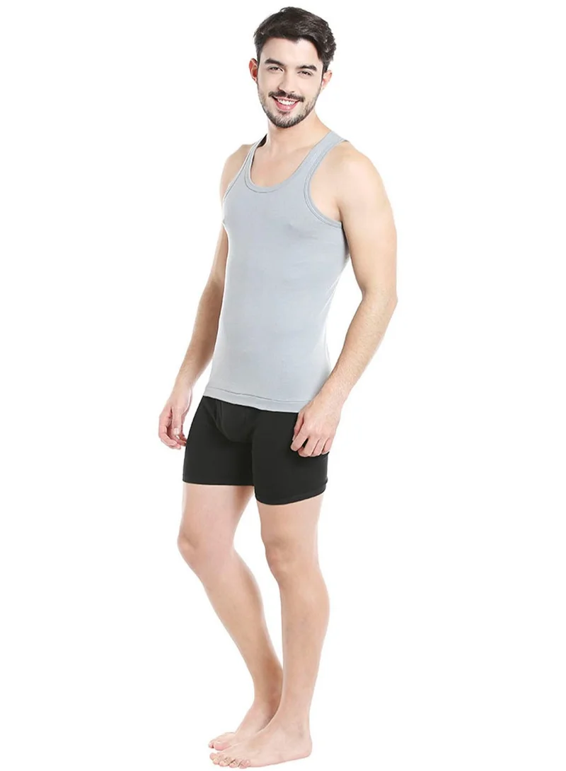 BYC MEN'S COTTON VEST (PACK OF 3) - GREY
