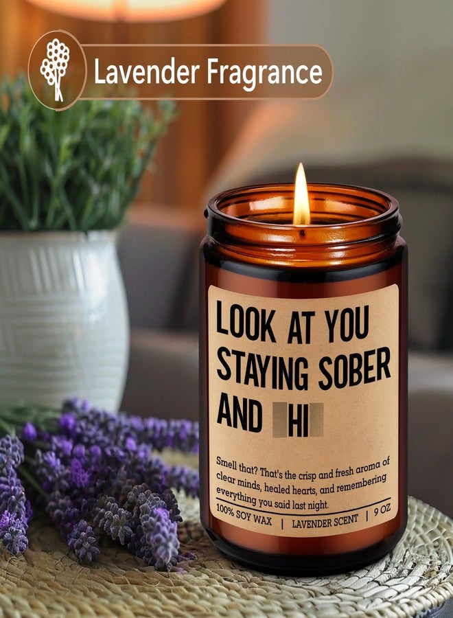 LEADO Scented Candle, Sober Gifts, Sobriety Gifts for Women, Men - Recovering, 1 Year Sober, 2 Year Sobriety Presents - Funny Proud of You, Anniversary, Recovery, Birthday Present for Her, Him - Image 2