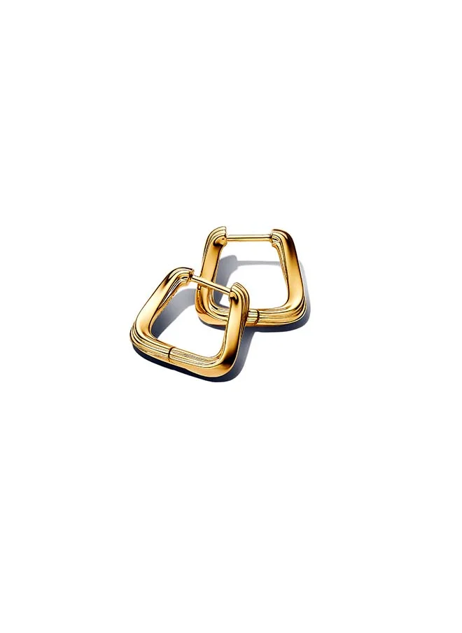 باندورا Twisted Triangle Small Hoop Earrings