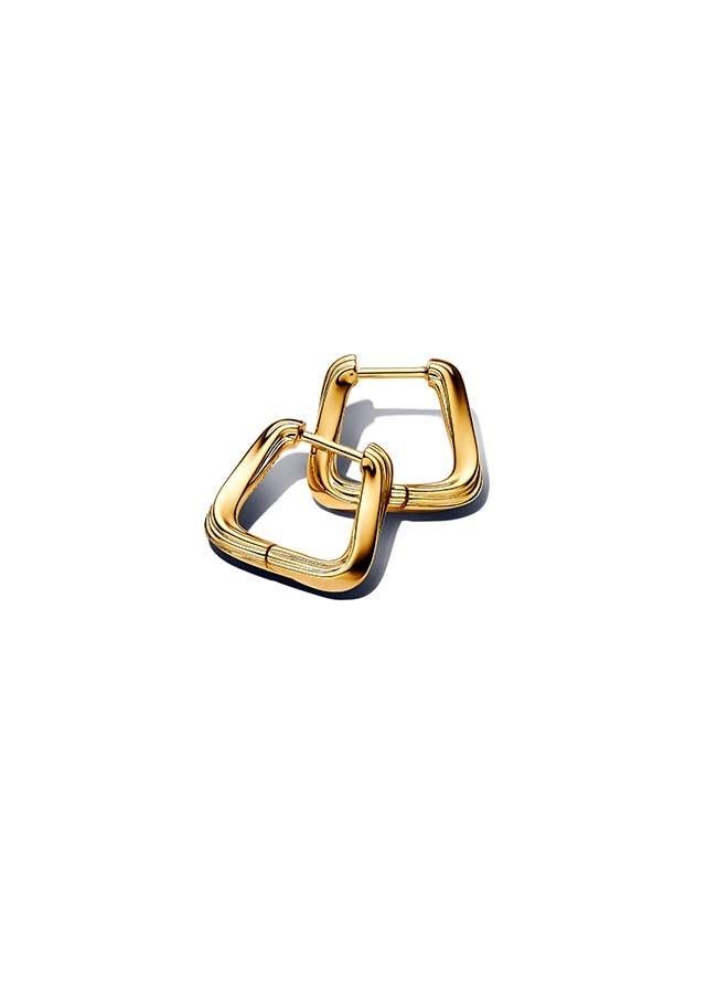 PANDORA Twisted Triangle Small Hoop Earrings - Image 1