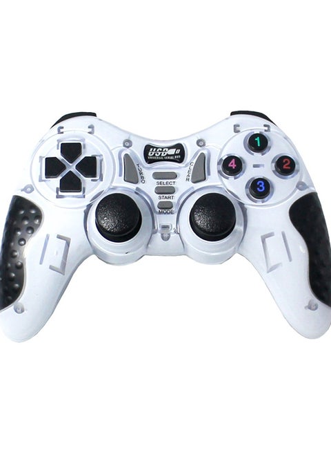 Wireless Gamepad - 7 in 1 for PS1, PS2, PS3, Laptop, PC, USB, Android TV, Android Media Box - with battery - White Color
