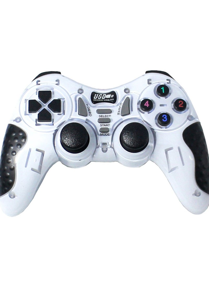 Zero Wireless Gamepad - 7 in 1 for PS1, PS2, PS3, Laptop, PC, USB, Android TV, Android Media Box - with battery - White Color  - Image 1