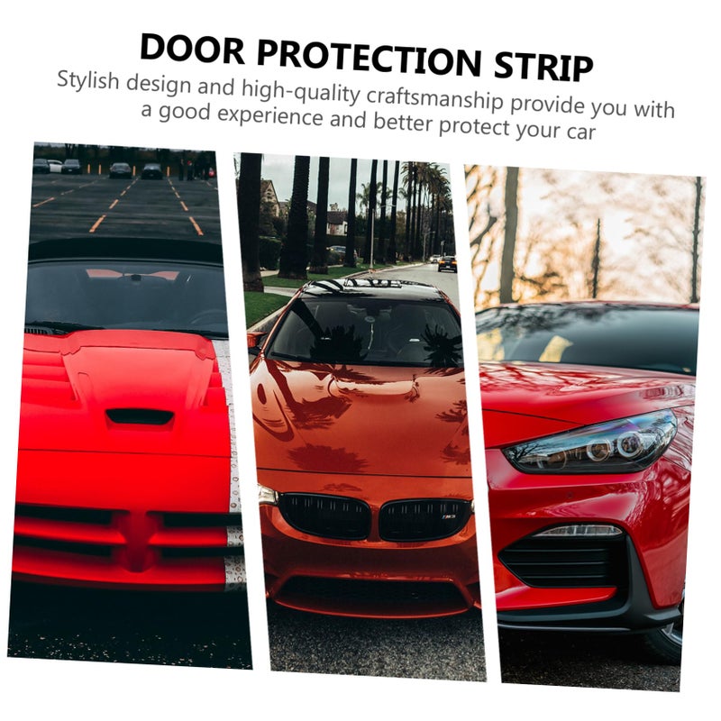 Universal Car Door Protectors Anti Collision Sticker Flexible Elastic Guard Strip Black - Image 4