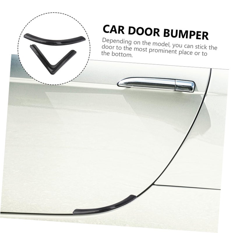 Universal Car Door Protectors Anti Collision Sticker Flexible Elastic Guard Strip Black - Image 5