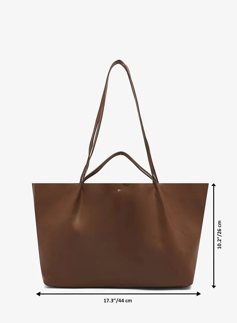 Ella Brown East-To-West Tote Bag With Handle And Strap for Women | Best Price UAE