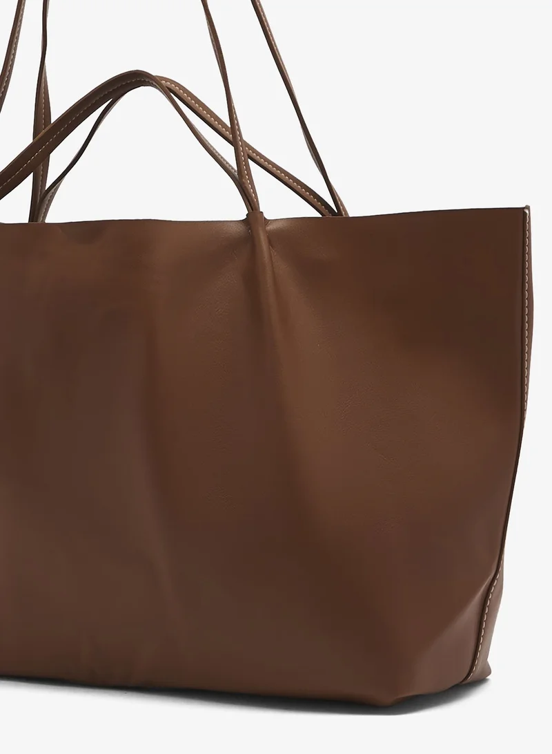 Ella Brown East-To-West Tote Bag With Handle And Strap for Women | Best Price UAE