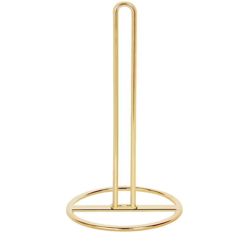 OBODING Gold Paper Towel Holder Countertop, OBODING, Kitchen Paper Towel Stand Holder for Kitchen Organization and Storage, Paper Towel Holders for Standard and Large Size Rolls (Gold)  - Image 1