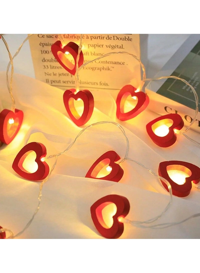 Red Hearts LED Strip Light 1.5m Tape Suitable for Wedding Anniversary Parties, Valentine's Day, Birthdays and Special Occasions  - Image 1