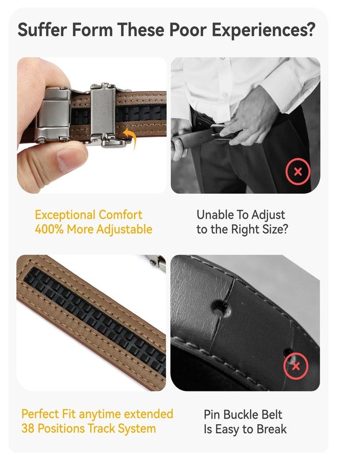 CHAOREN Leather Boys Belt, Dress Kids Belt with Ratchet Buckle Width 1", Adjustable for Formal Wear and School Uniforms - Image 4