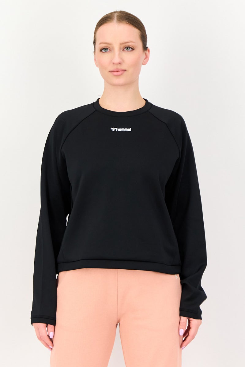 Hummel Women Sportswear Fit Long Sleeve Training Sweatshirt, Black - Image 1