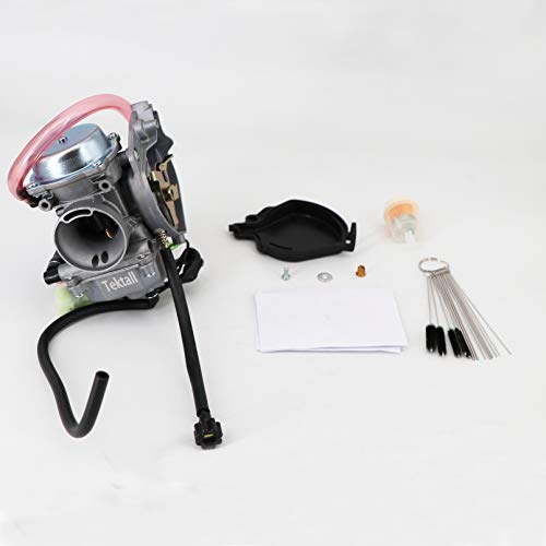 Tektall Carburetor For Ka.wasaki KVF300 KVF 300 Prairie 300 2X4 4X4 1999-2002 ATV KVF300B KVF300A OE # 15003-1437 with Carbon Dirt Jet Cleaner Tool kit - Image 2