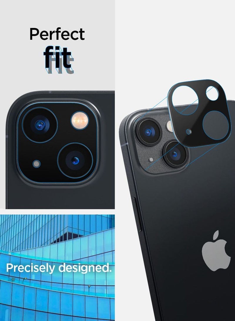 Spigen Glastr Optik iPhone 14 and iPhone 14 Plus Camera Lens Screen Protector - Black (2 Pack) - Image 3