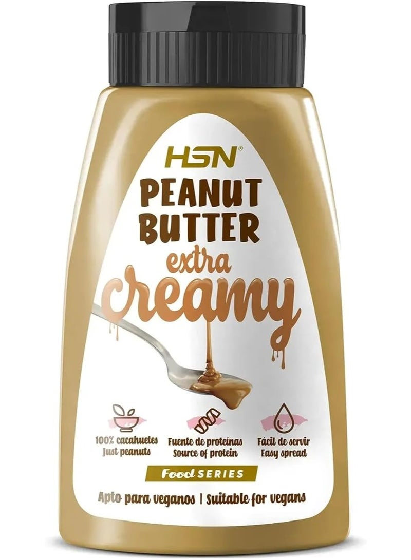 أتش أس أن زبدة الفول السوداني الكريمية للغاية من HSN | 180 غرام | قوام سائل مع موزع سهل الاستخدام | نباتي 100% طبيعي | خالٍ من الكائنات المعدلة وراثيًا | بدون زيت النخيل، بدون إضافة سكر أو ملح - Image 1