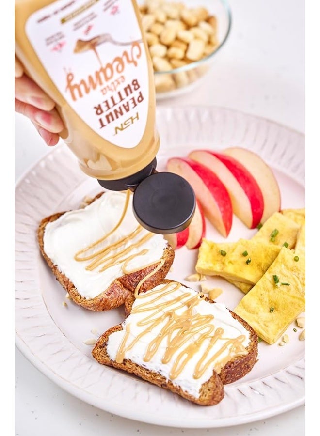 أتش أس أن زبدة الفول السوداني الكريمية للغاية من HSN | 180 غرام | قوام سائل مع موزع سهل الاستخدام | نباتي 100% طبيعي | خالٍ من الكائنات المعدلة وراثيًا | بدون زيت النخيل، بدون إضافة سكر أو ملح - Image 3