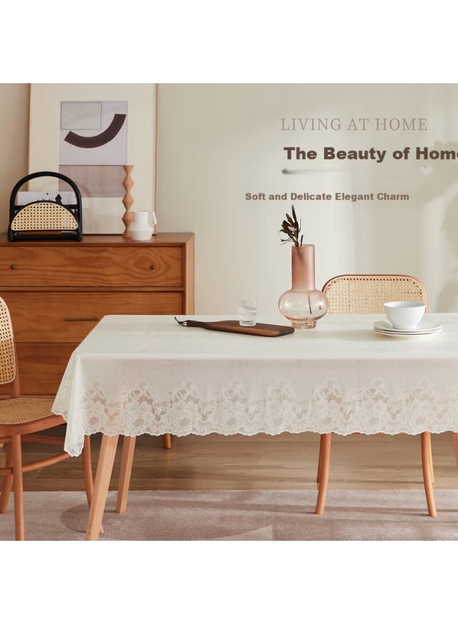 Houseware Qinmei Waterproof, Oil-proof, Heat-resistant, No-wash Pvc Tablecloth, Rectangular Table Mat, Lijing, 150*228cm - Image 1
