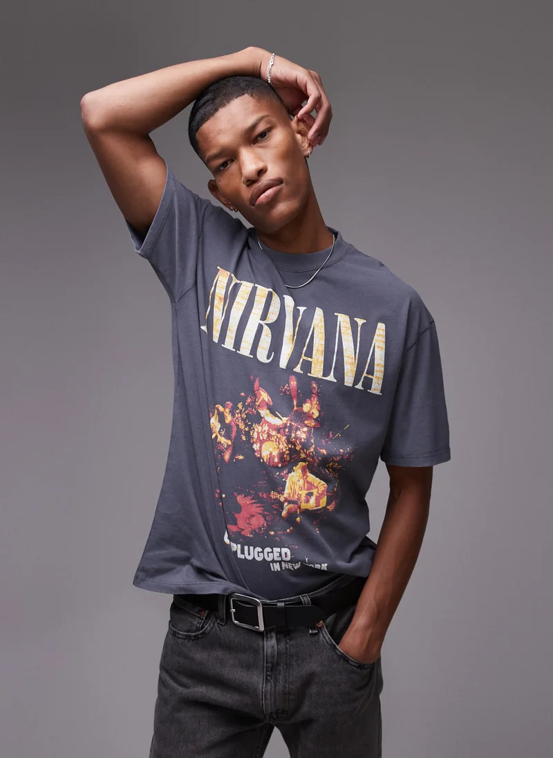 TOPMAN Graphic Crew Neck T-Shirt