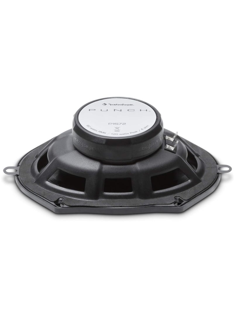 Rockford Fosgate P1572 Punch 5"x7" 2-Way Coaxial Full Range Speakers – Premium Car Audio Performance, 120W Max Power, Black (Pair) - Image 2