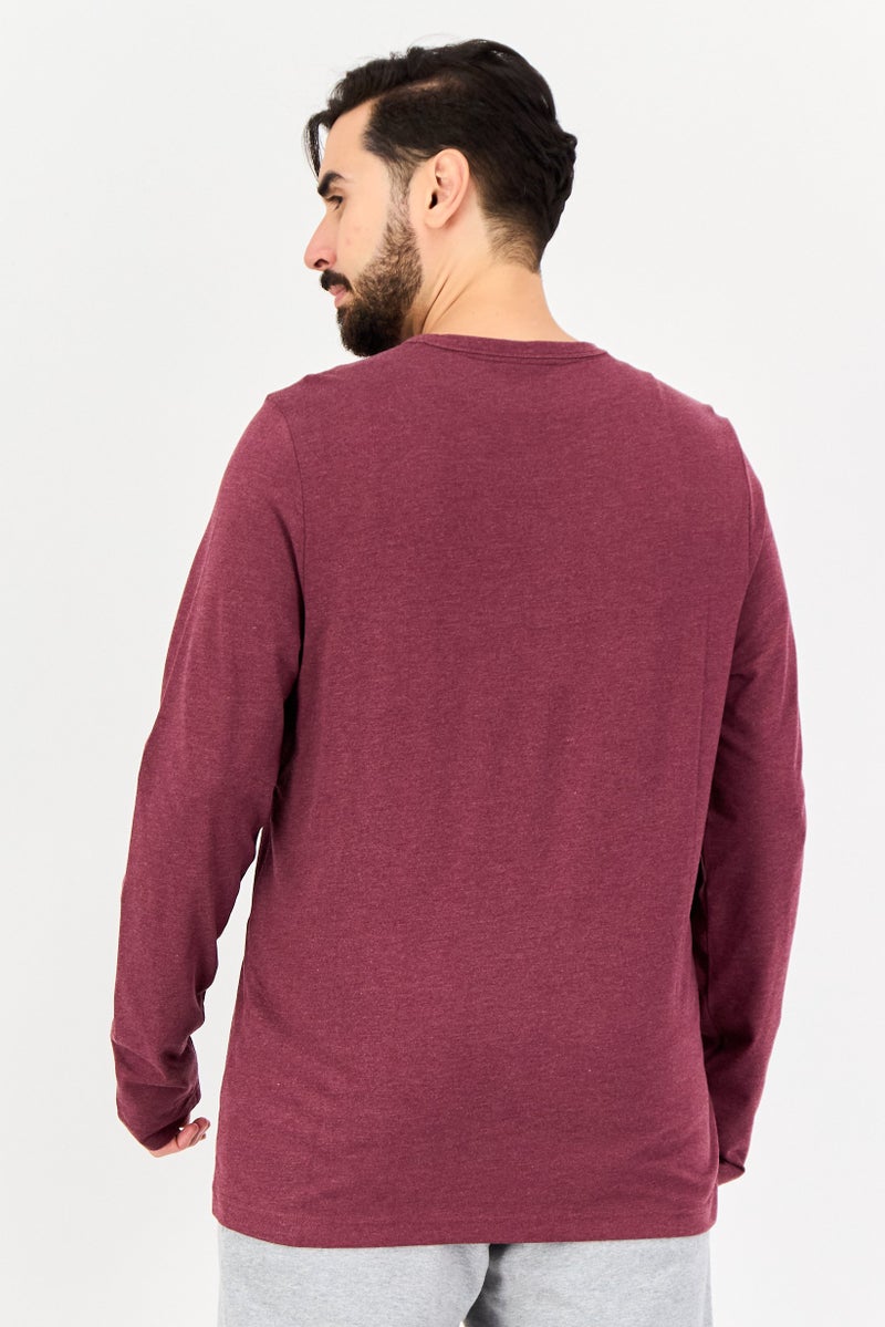 PUMA Men Sportswear Fit Long Sleeve Outdoor T-Shirt, Maroon Heather - Image 3