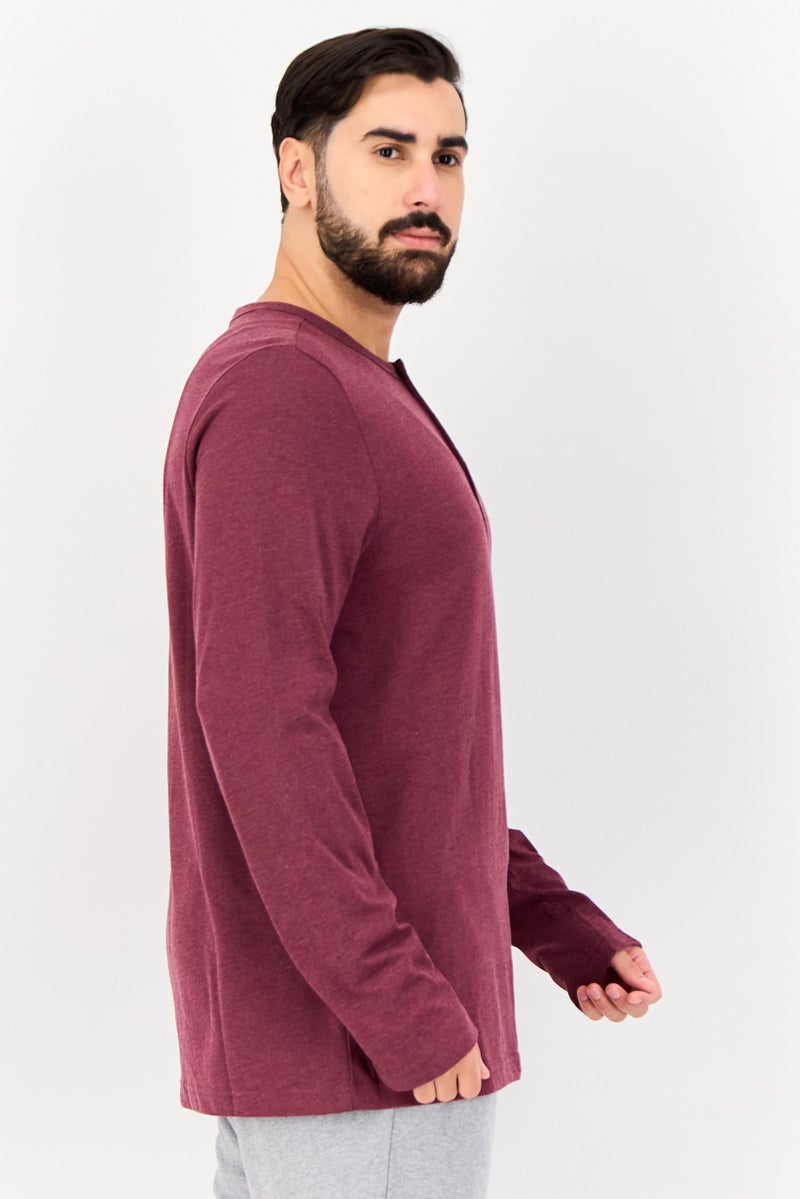 PUMA Men Sportswear Fit Long Sleeve Outdoor T-Shirt, Maroon Heather - Image 2
