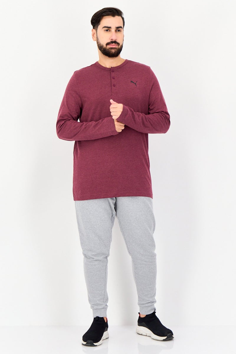 PUMA Men Sportswear Fit Long Sleeve Outdoor T-Shirt, Maroon Heather - Image 4
