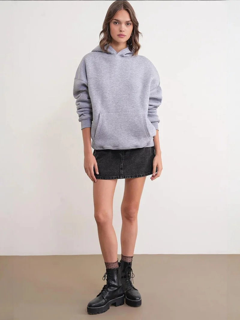 MixRay Mixray Oversized Hooded Sweatshirt with Pocket
