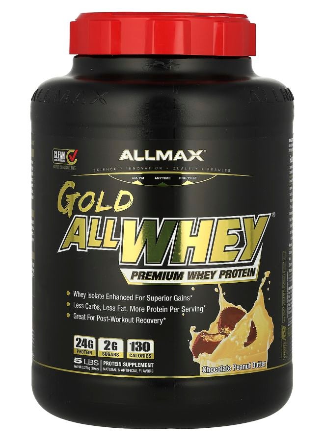 Allmax GOLD ALLWHEY® Premium Whey Protein Chocolate Peanut Butter 5 lbs (2.27 kg)