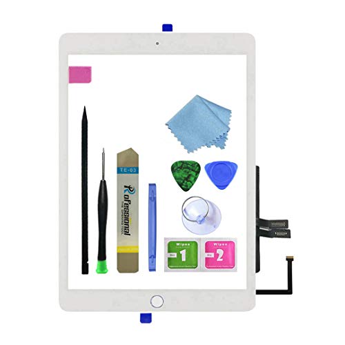 Zentop for White iPad 6 2018 6th Generation A1893 A1954 Touch Screen Digitizer Assembly Replacement with Home Button,Camera Bracket,Pre-Installed Adhesive,Tool Repair Kit - Image 1
