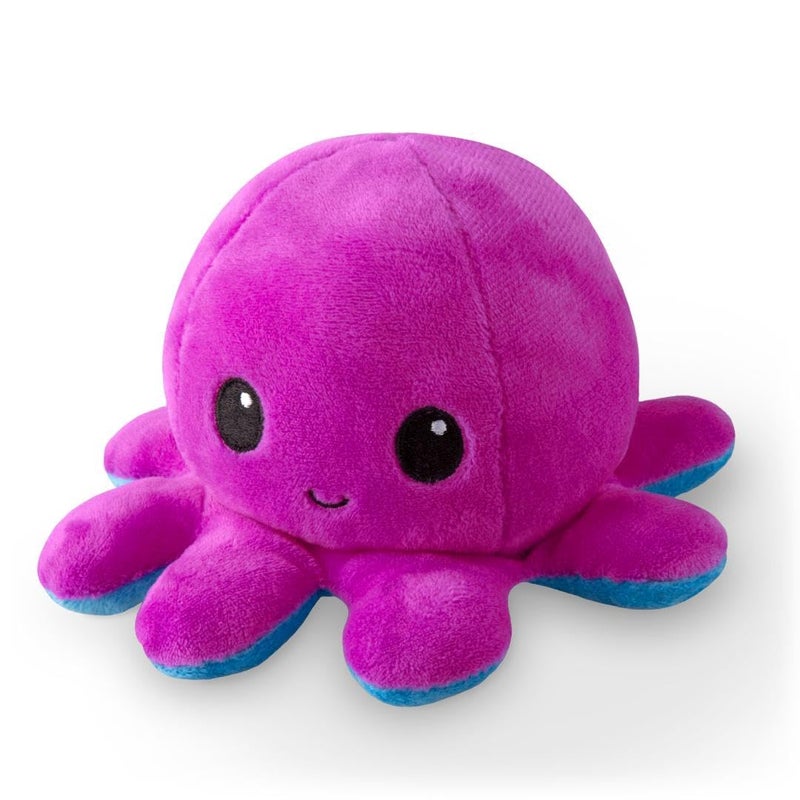 TeeTurtle - The Original Reversible Octopus Plushie - Lemon + Lime - Cute Sensory Fidget Stuffed Animals That Show Your Mood - Image 2
