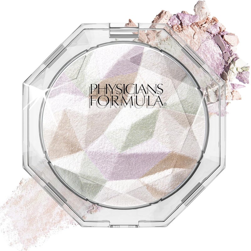 بودرة سيروم هجين من فيزيشيانز فورمولا مع لمسة من الغبار الماسي، خالية من التلك، بلمسة نهائية ناعمة ومتألقة