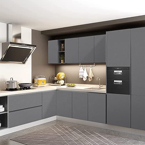 ERATO Matte Wallpaper Peel & Stick Vinyl Contact Paper Self Adhesive Removable Wallpaper for Kitchen Cabinet Furniture Countertop Waterproof Wallpaper (24"x120" Inch, Dark Grey Matte) - Image 5