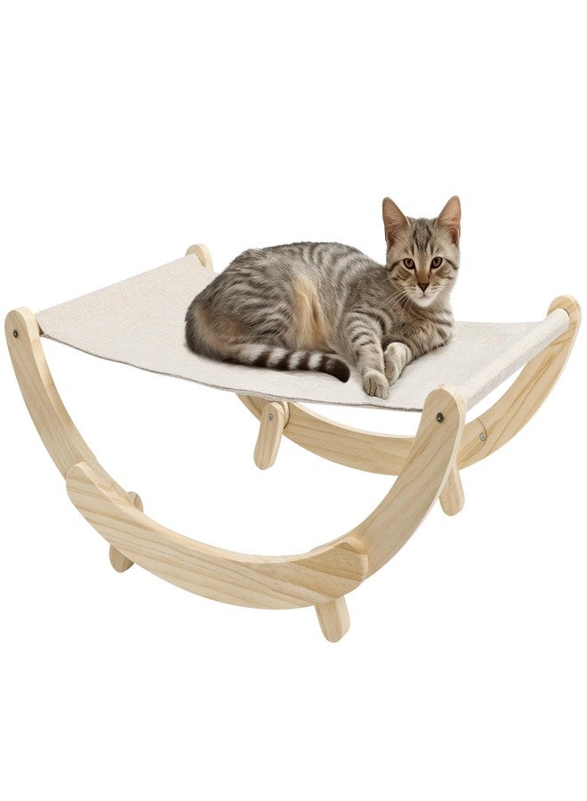 Navaris Cat Swing Bed - Spacious & Comfortable Cat Hammock Bed - Elevated Cat Chair Bed for Large Cats - Cat Furniture for Outdoor or Indoor Cats - 2-in-1 Design Raised Cat Bed - Image 1