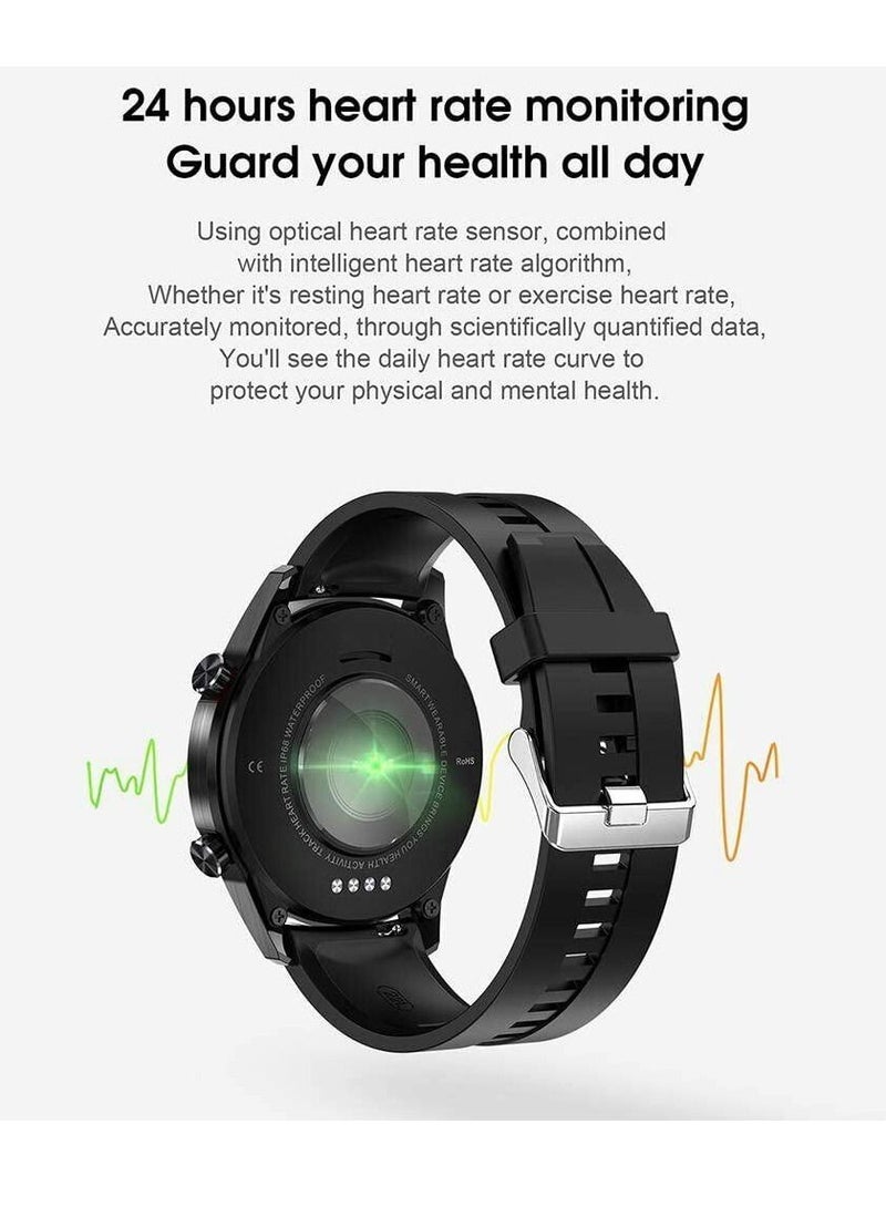 Zoom Plus Bluetooth Call Sports Fitness Tracker Heart Rate Monitor IP67 Waterproof Smartwatch For IOS Android Black - Image 3