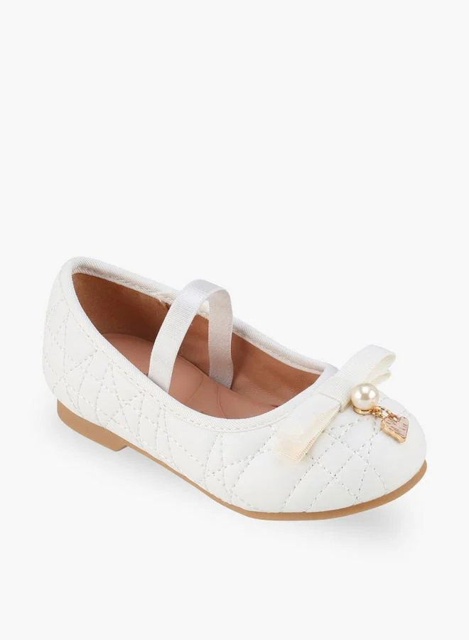 جونيورز Girls Bow Embellished Ballerina Shoes