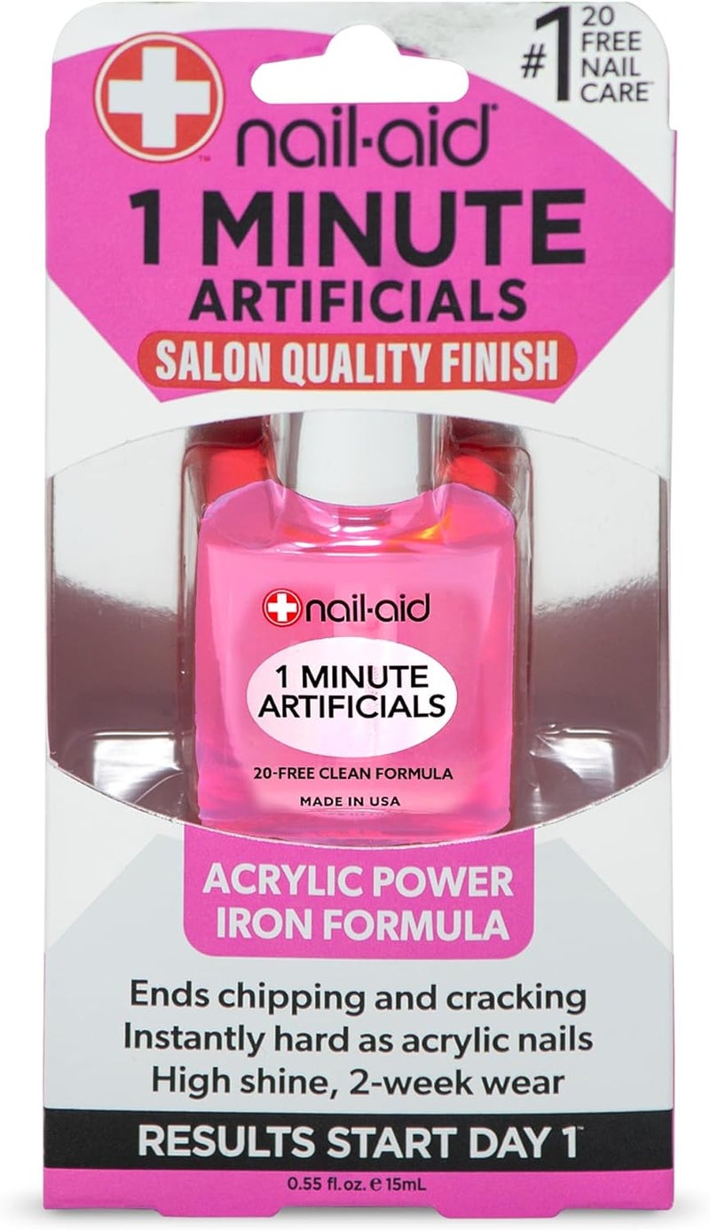 Nail-Aid 1 Minute Artificials Nail Treatment - Clear, 0.55 Fl Oz - Image 1