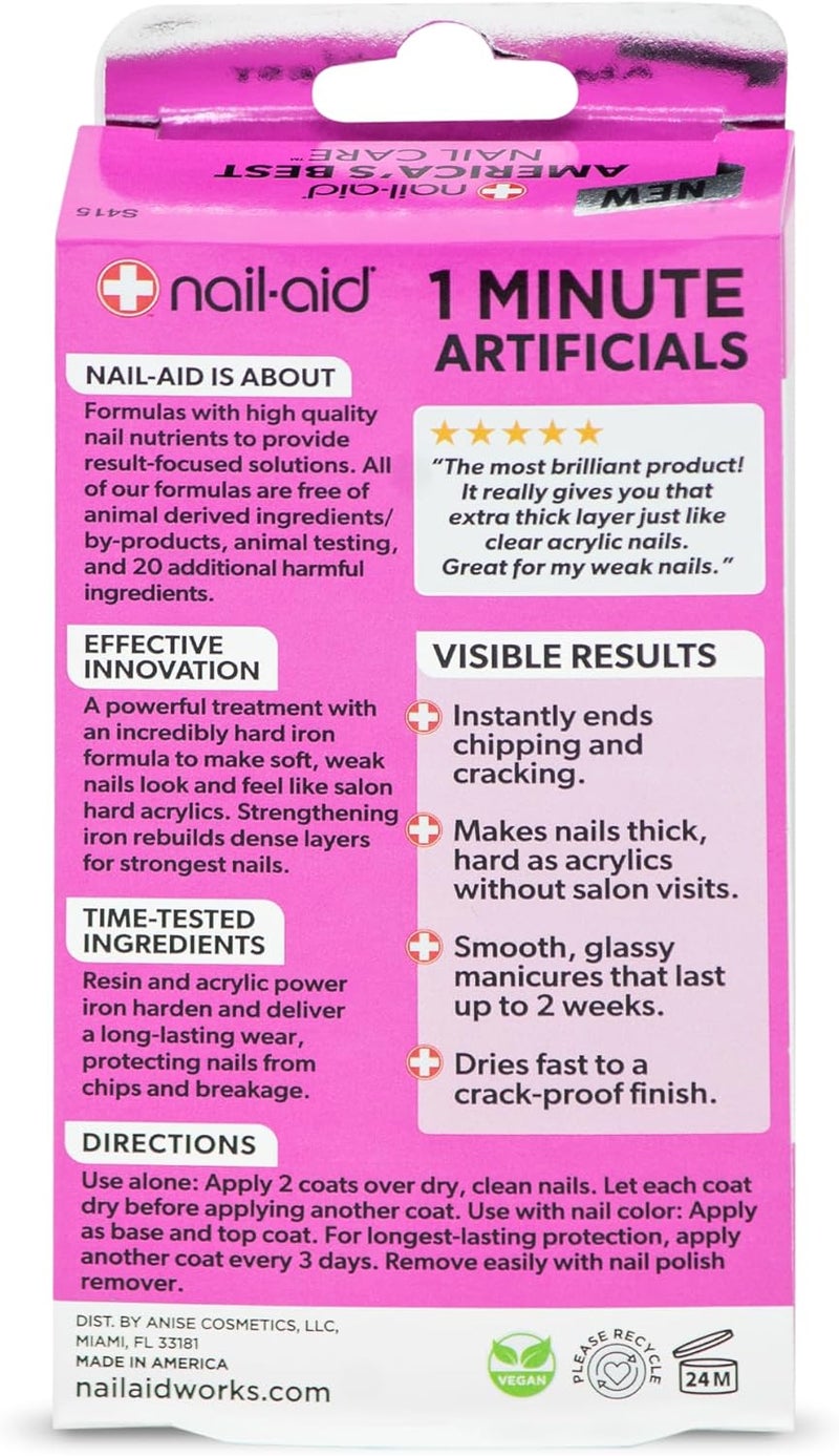 Nail-Aid 1 Minute Artificials Nail Treatment - Clear, 0.55 Fl Oz - Image 4