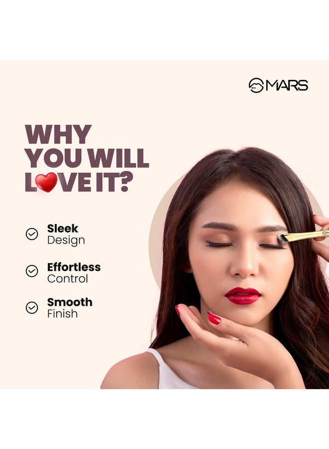 مارس فرشاة العيون الدقيقة MARS Artist's Arsenal | شعيرات فائقة الدقة | مثالية للتطبيق التفصيلي المتقن | متعددة الوظائف | تصميم ناعم ومريح | عبوة فاخرة (ذهبية) - Image 3