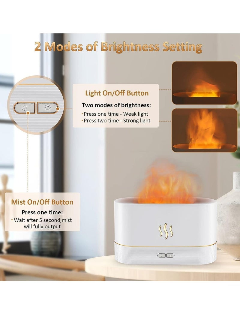 Flame Diffuser Humidifier-Auto Off 180ml Essential Oil Diffuser-2 Modes Brightness Aroma Humidifier with Fire Flame Effect for Home,Office,Spa,Gym Heavy Duty - Image 4