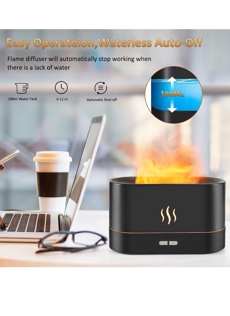 Flame Diffuser Humidifier-Auto Off 180ml Essential Oil Diffuser-2 Modes Brightness Aroma Humidifier with Fire Flame Effect for Home,Office,Spa,Gym Heavy Duty - Image 5