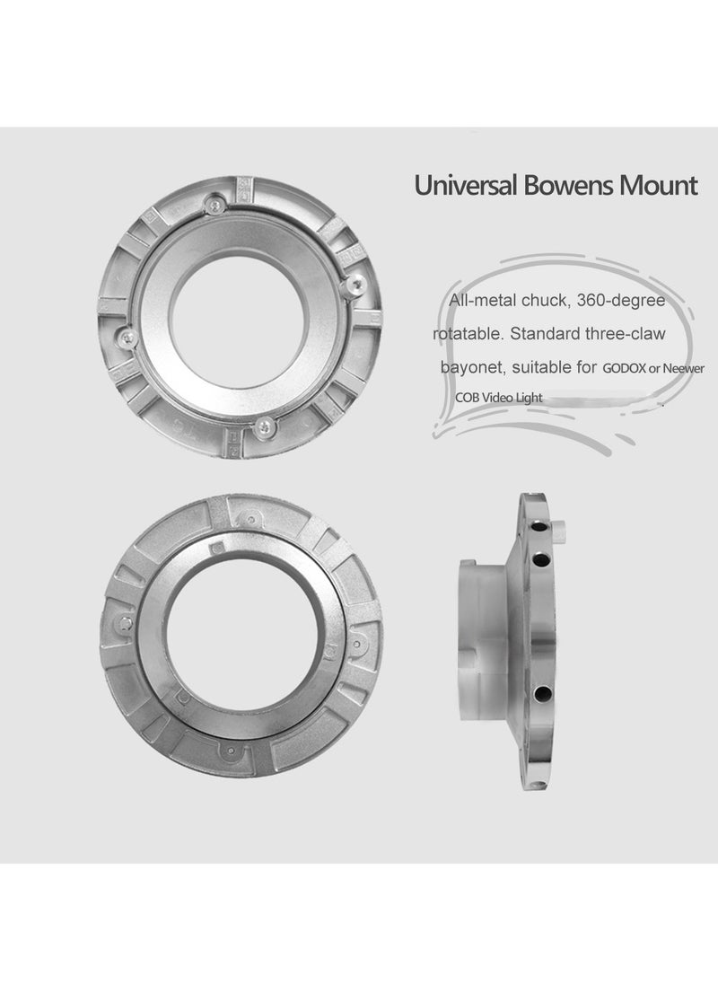 غرانفين صندوق ضوء مستطيل الشكل، 60×90 سم، صندوق ضوء سريع التركيب من Bowens Mount مع موزعات ضوء، شبكة، حقيبة حمل متوافقة مع معظم مصابيح الفيديو COB من Bowens Mount لتصوير المنتجات الشخصية  - Image 3