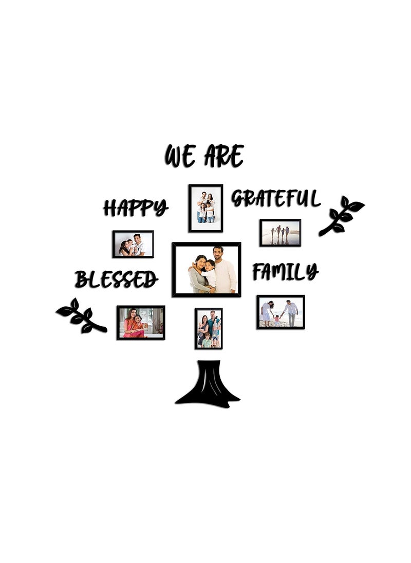 Paper Plane Design PAPER PLANE DESIGN Family Tree Collage Photo Frames for Wall Decor Set (Style-6)  - Image 1