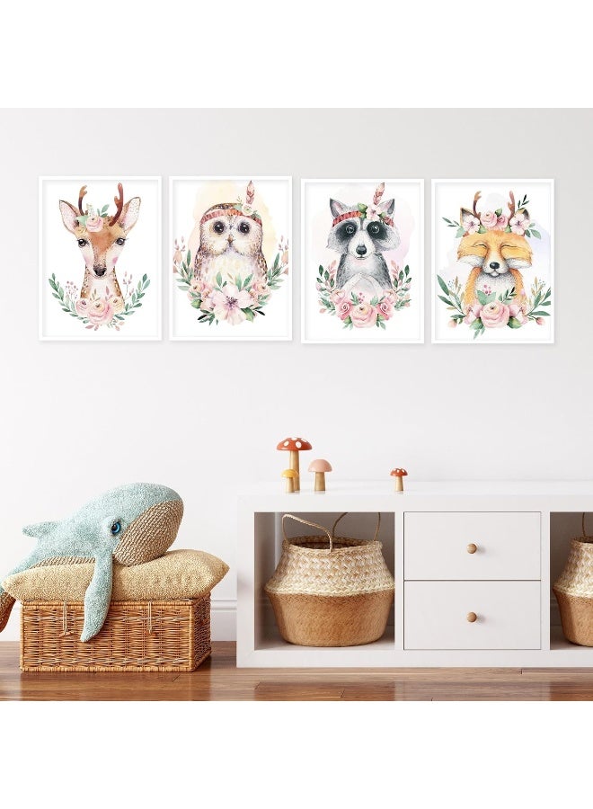 Insire Woodland Nursery Pictures - Set of 4 (8x10) Woodland Wall Art - Image 4