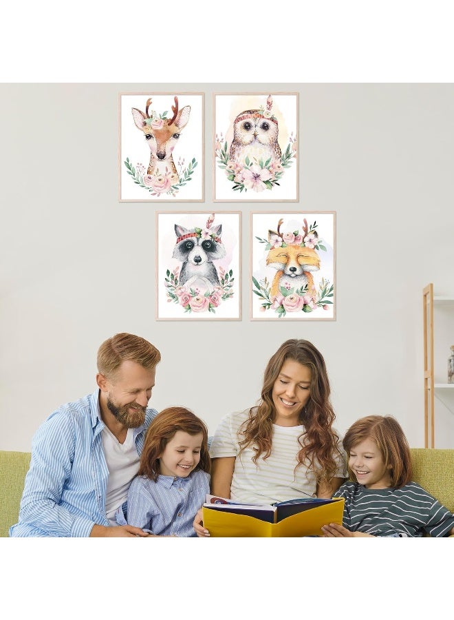 Insire Woodland Nursery Pictures - Set of 4 (8x10) Woodland Wall Art - Image 3